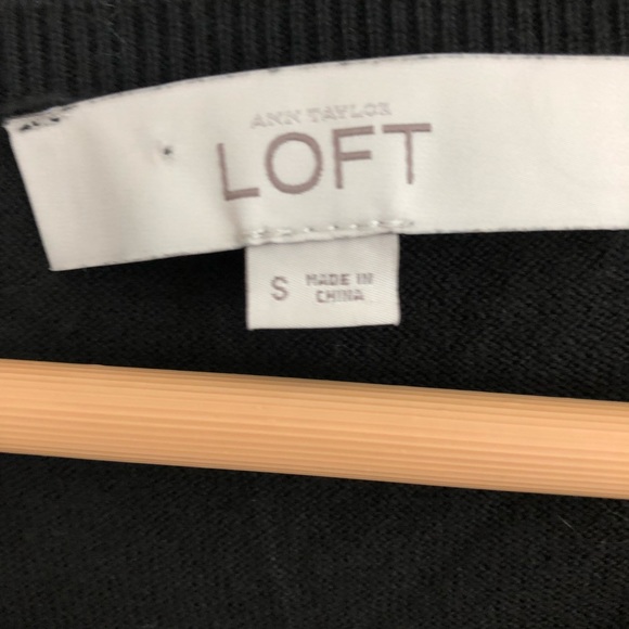 Loft Mixed Media Black Sweater - Picture 4 of 4